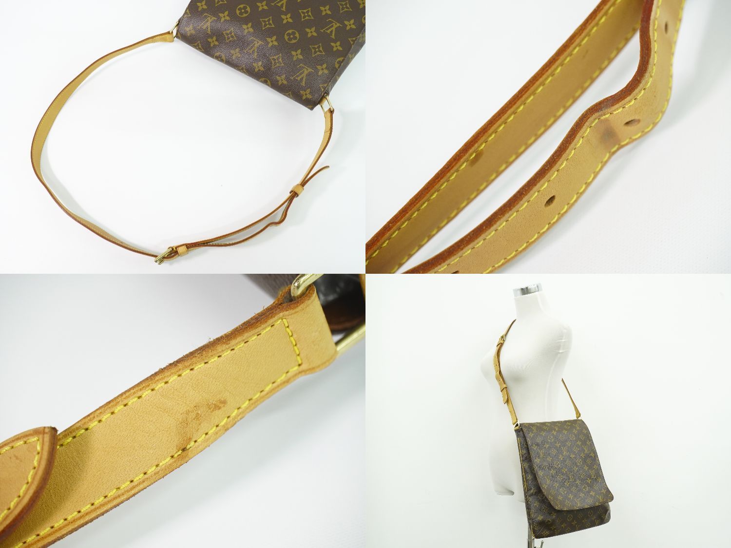 Louis Vuitton LV Musette Monogram Shoulder Bag Pochette Brown — view 6