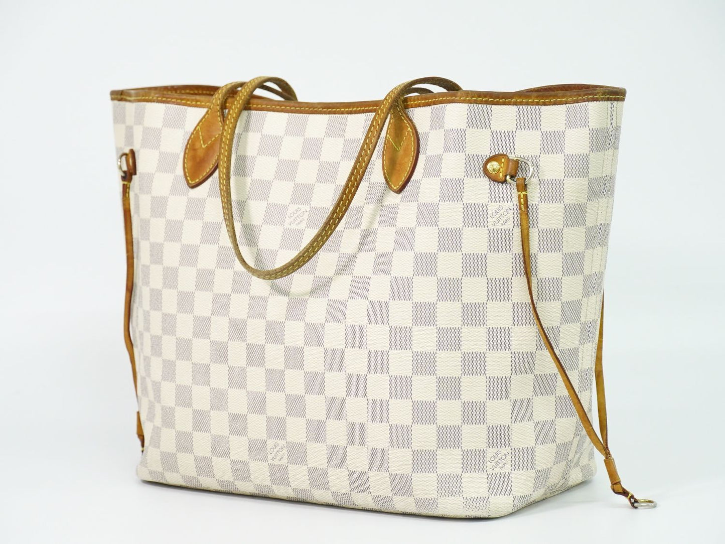 Louis Vuitton LV Neverfull Damier Azur Tote White Gray — view 2