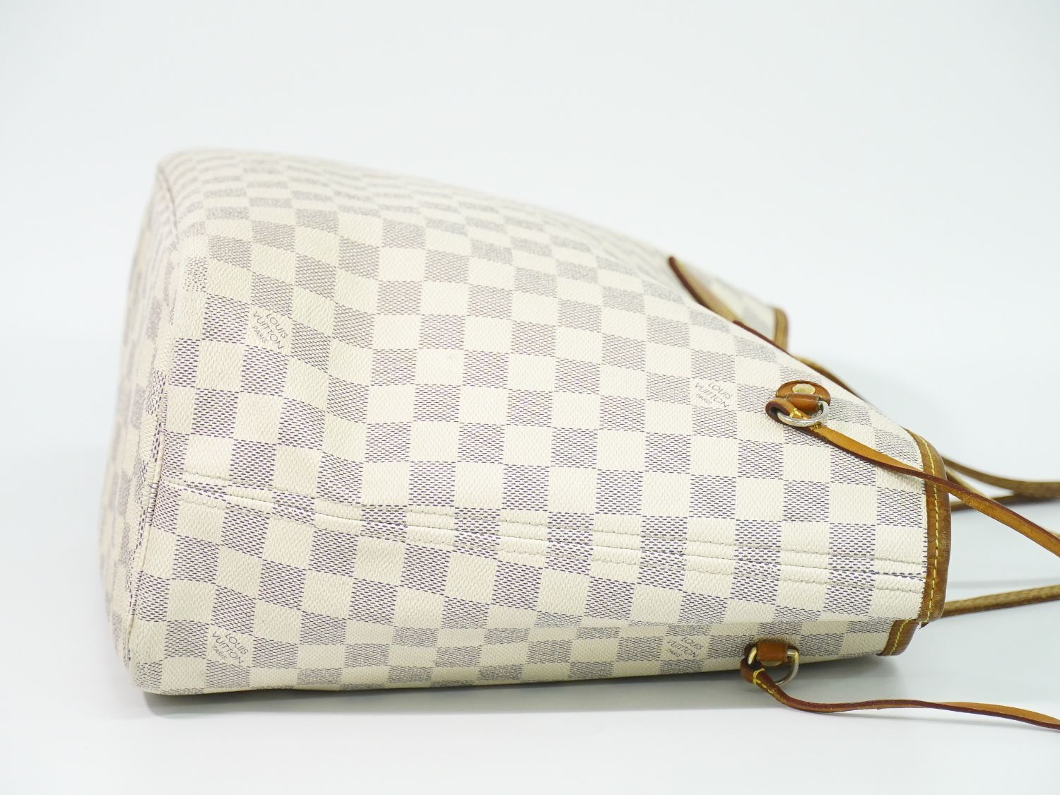 Louis Vuitton LV Neverfull Damier Azur Tote White Gray — view 4