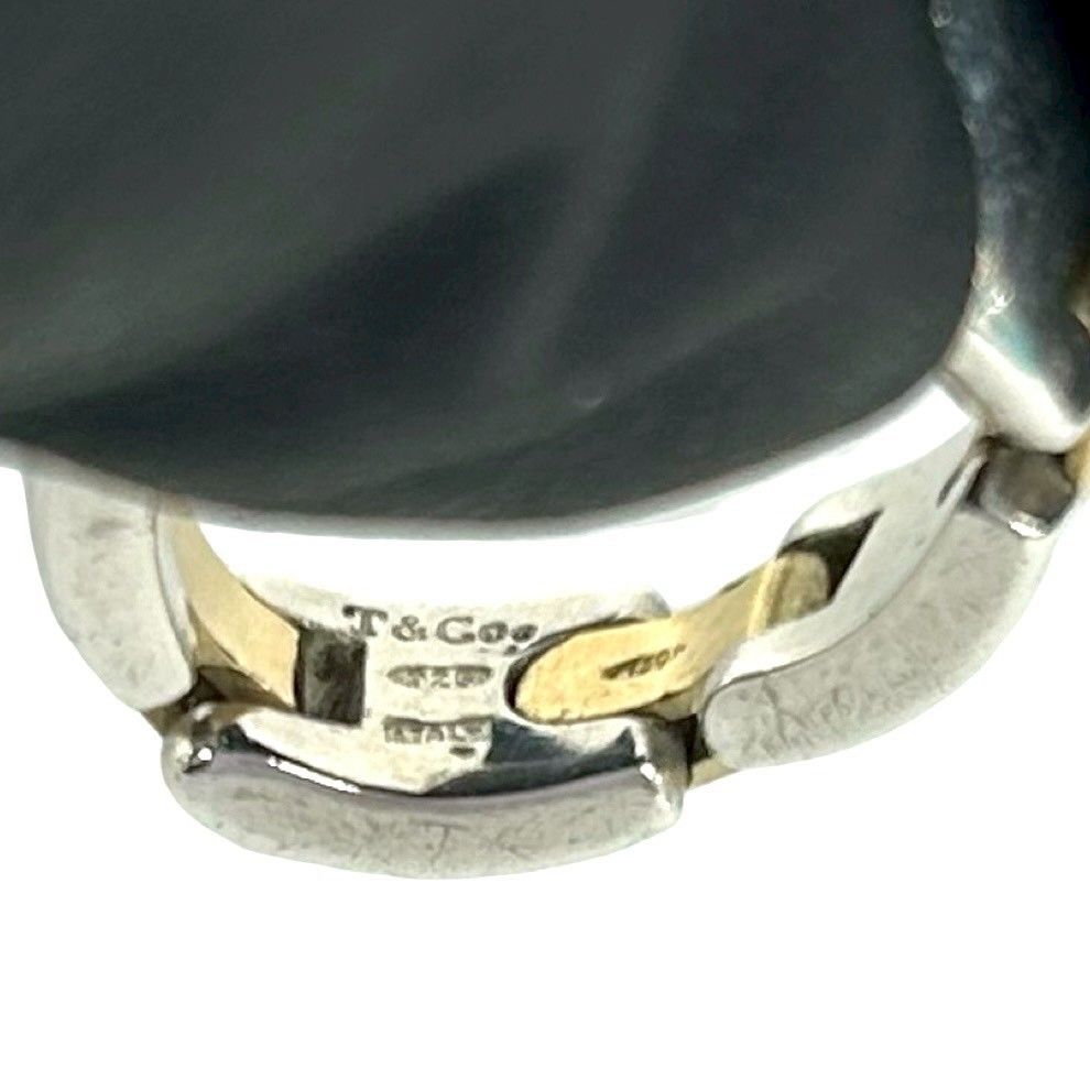 Tiffany & Co Link Ring 925 Sterling Silver 18k Yellow Gold — view 3