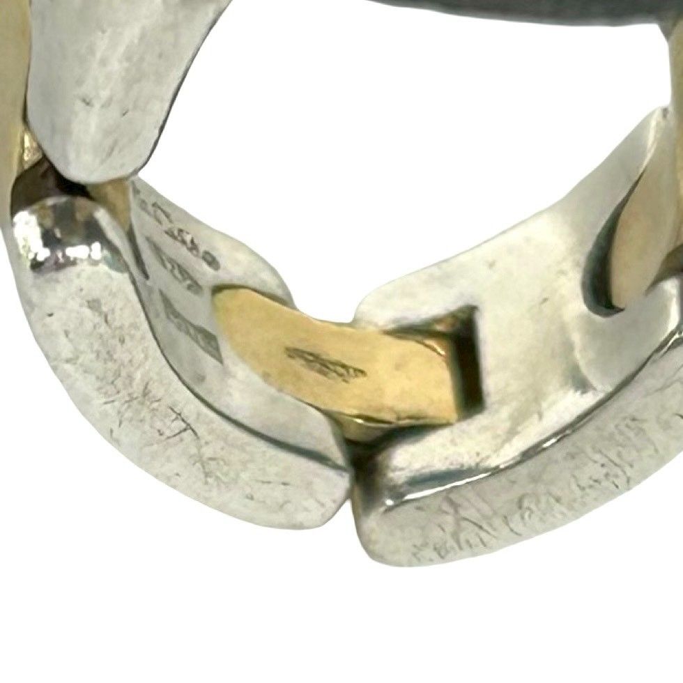 Tiffany & Co Link Ring 925 Sterling Silver 18k Yellow Gold — view 4