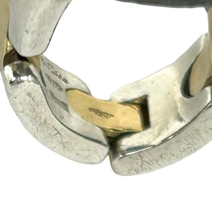 Tiffany & Co Link Ring 925 Sterling Silver 18k Yellow Gold — view 4