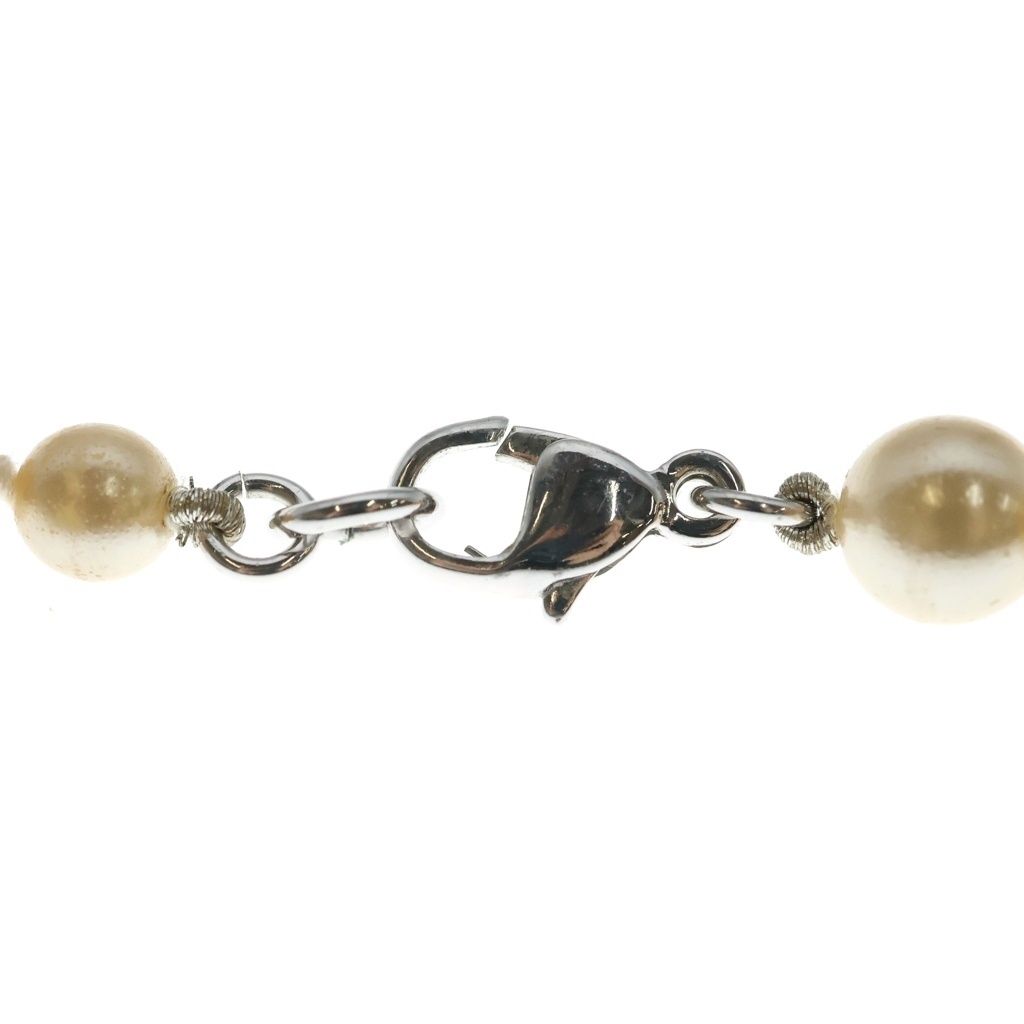 Chanel CC Logo Long Pearl Necklace Gold — view 3