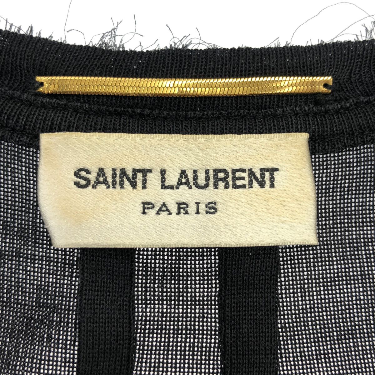 Saint Laurent Paris Chain Stone Neck Shirt — view 3
