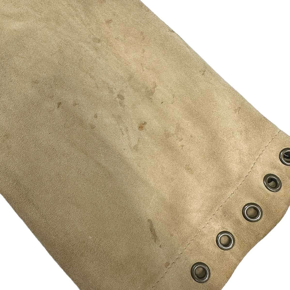 Celine Vintage Eyelet Suede Leather Dress 2 Beige 34 — view 5