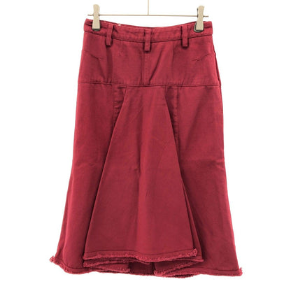 Louis Vuitton Flare Denim Skirt Red 34 — view 2