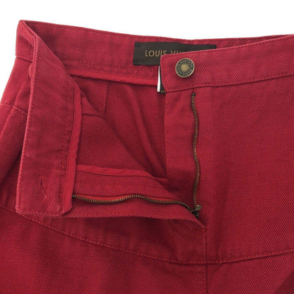 Louis Vuitton Flare Denim Skirt Red 34 — view 4