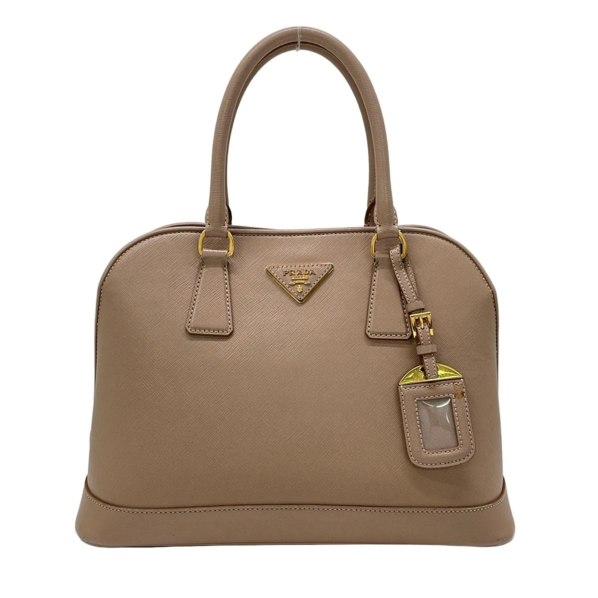 Prada Handbag Galleria Bag Pink Beige Leather