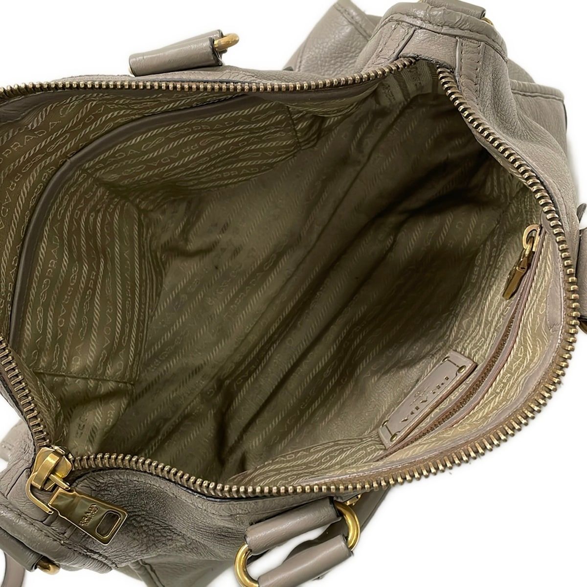 Prada Handbag Gray Leather — view 7
