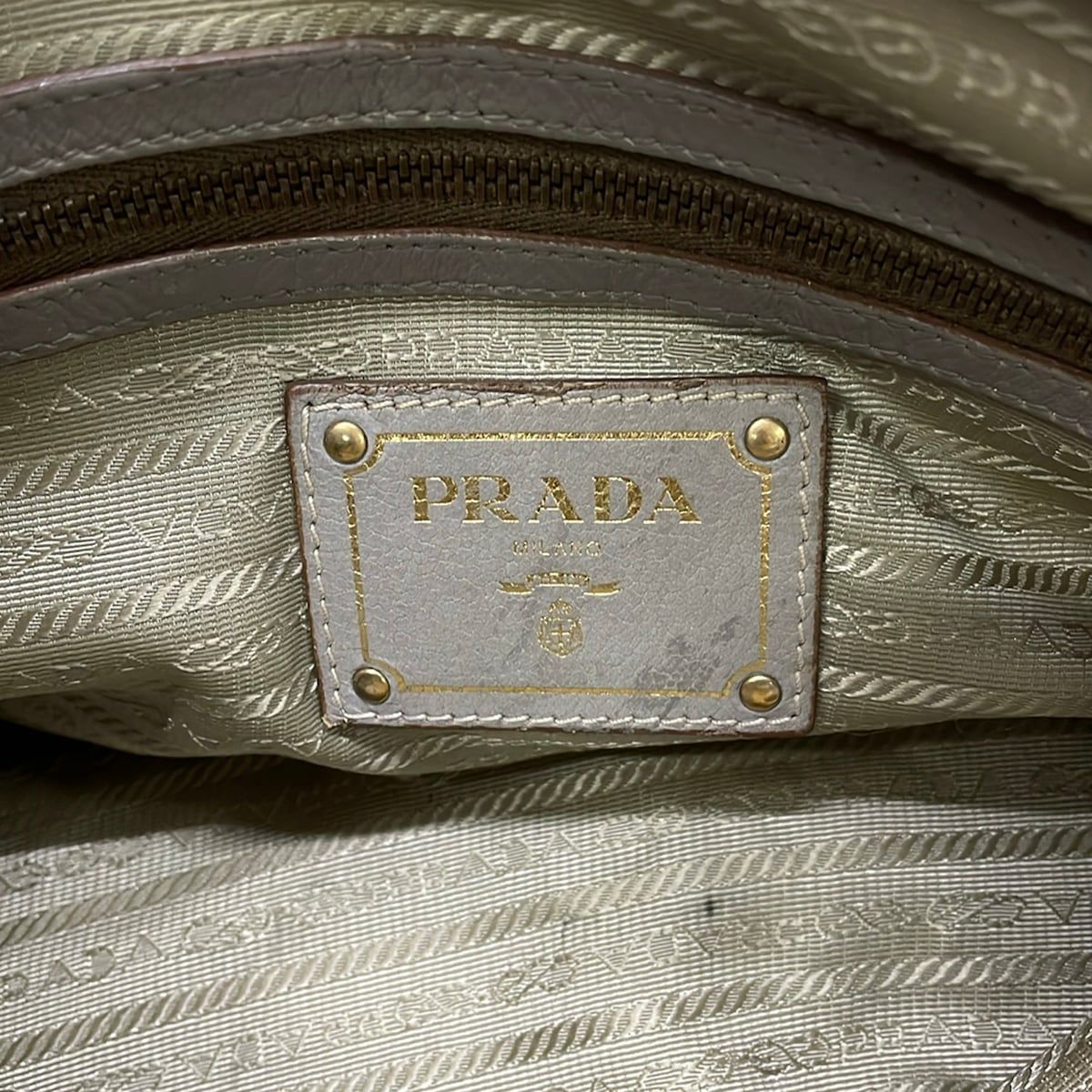 Prada Handbag Gray Leather — view 9
