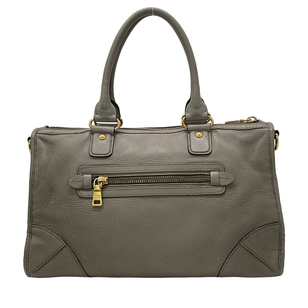Prada Handbag Gray Leather — view 3