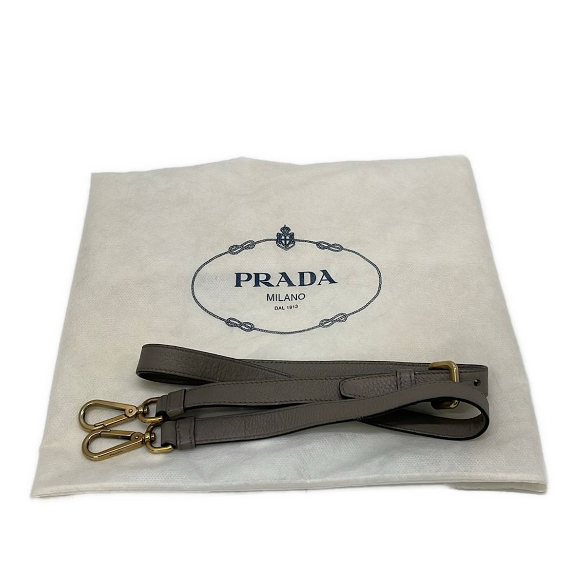 Prada Handbag Gray Leather — view 8