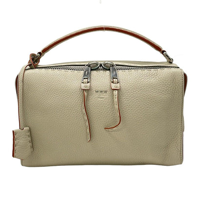 Fendi Handbag Ray Selleria Beige Leather