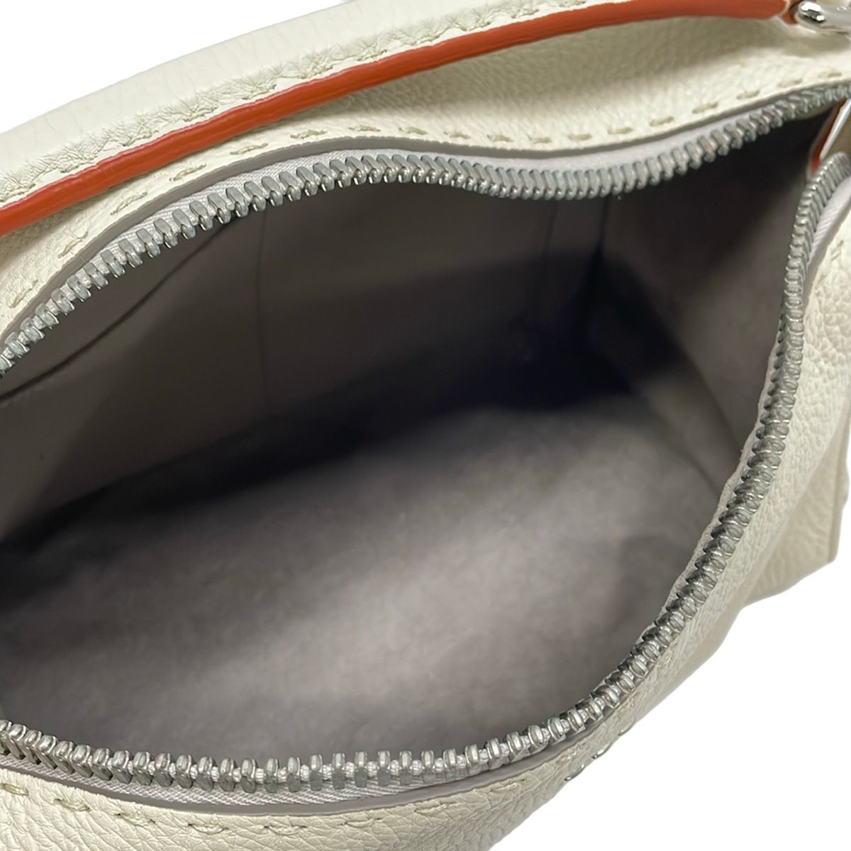 Fendi Handbag Ray Selleria Beige Leather — view 8