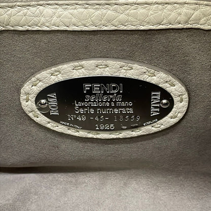 Fendi Handbag Ray Selleria Beige Leather — view 9