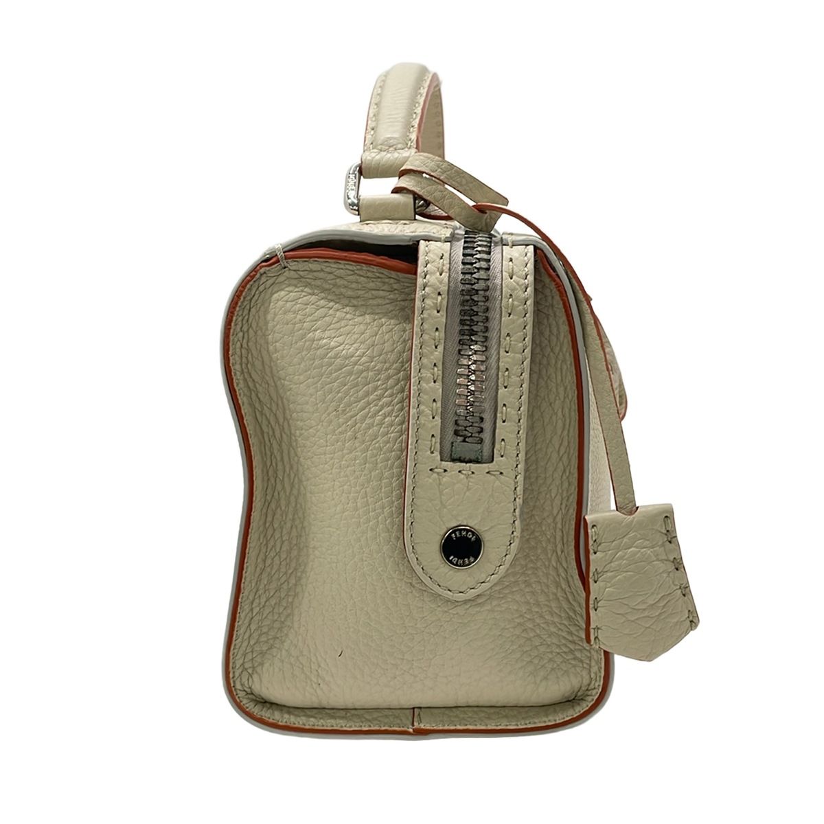 Fendi Handbag Ray Selleria Beige Leather — view 4