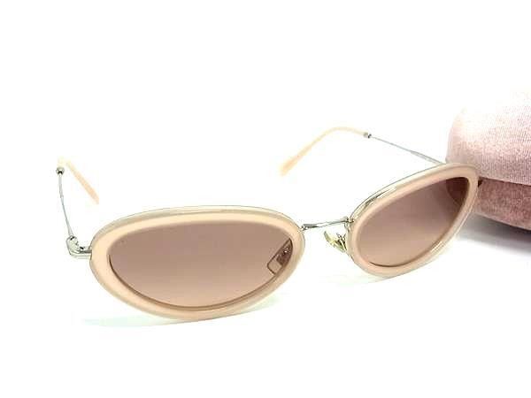 Miu Miu Miu Sunglasses Societe Smu Pink Silver Lens Hapi Metal Acetate Eyewear