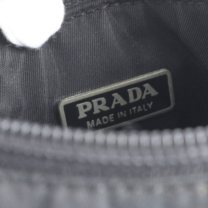 Prada Tessuto Nylon Triangle Logo Handbag Tote Black — view 8