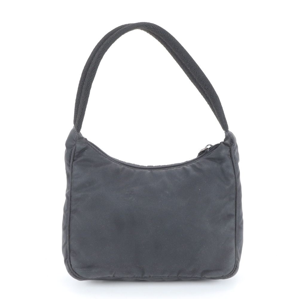 Prada Tessuto Nylon Triangle Logo Handbag Tote Black — view 3