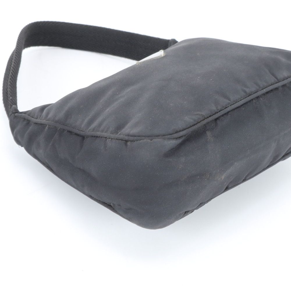 Prada Tessuto Nylon Triangle Logo Handbag Tote Black — view 4