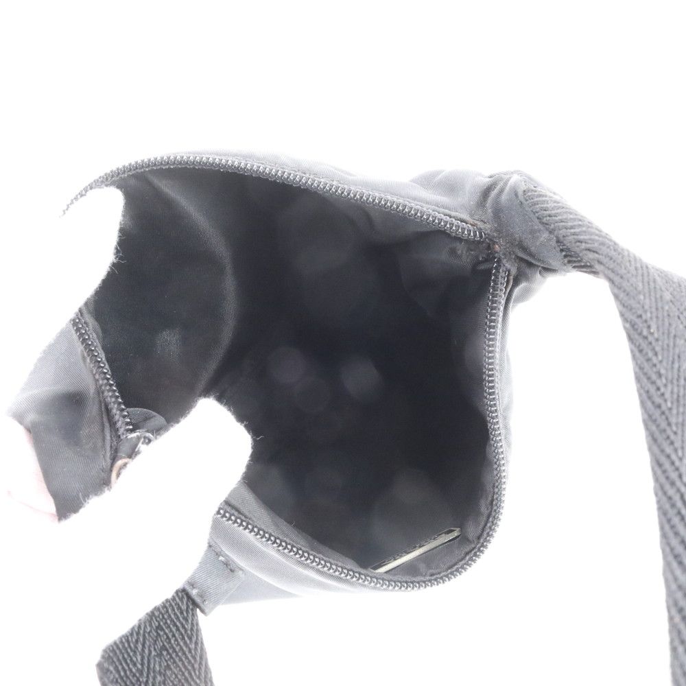 Prada Tessuto Nylon Triangle Logo Handbag Tote Black — view 7