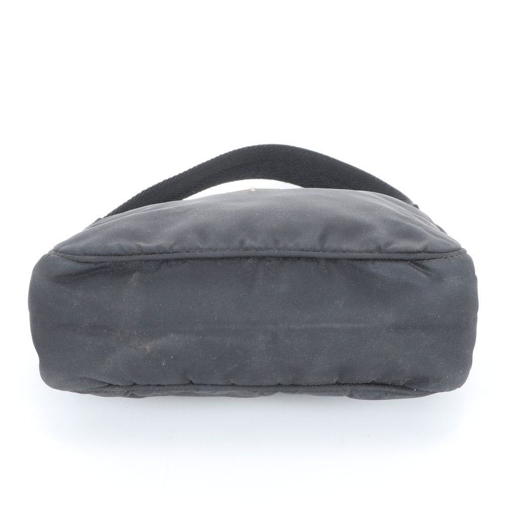 Prada Tessuto Nylon Triangle Logo Handbag Tote Black — view 5