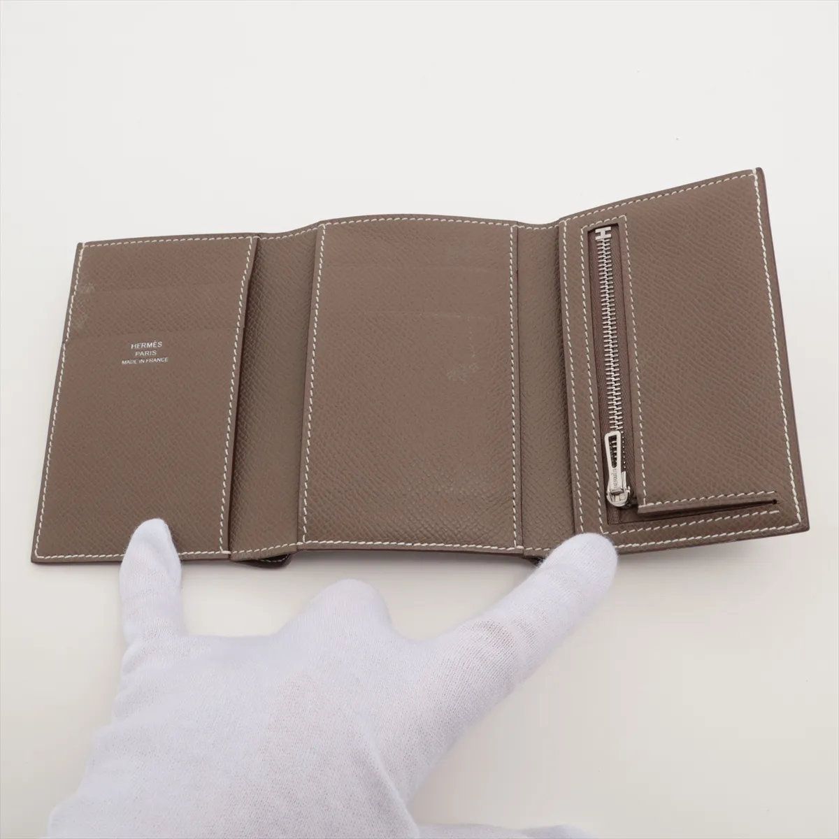 Hermes Bearn Combination Compact Wallet Veau Epsom — view 4