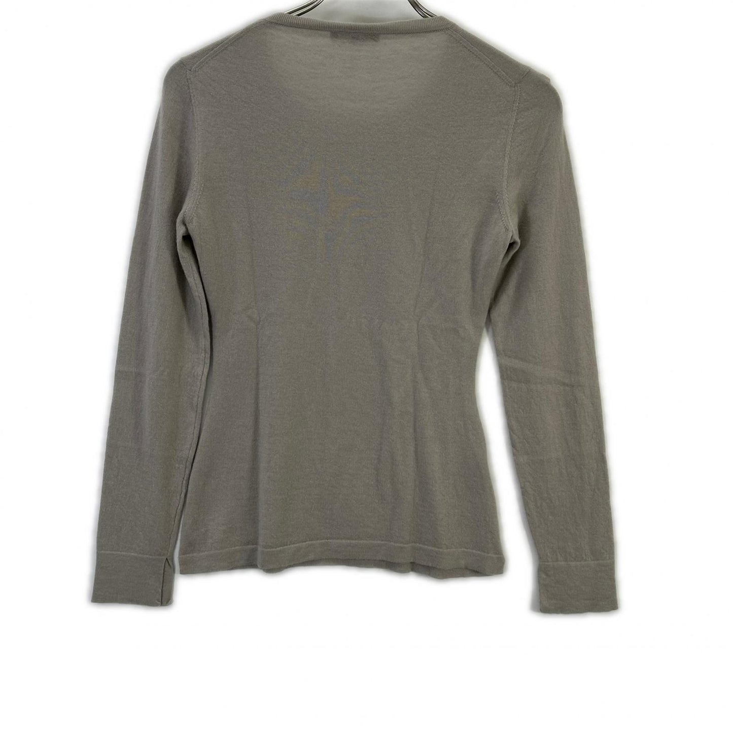 Loro Piana Cashmere Crew Neck Long Sleeve Knit Sweater Top 38 — view 2