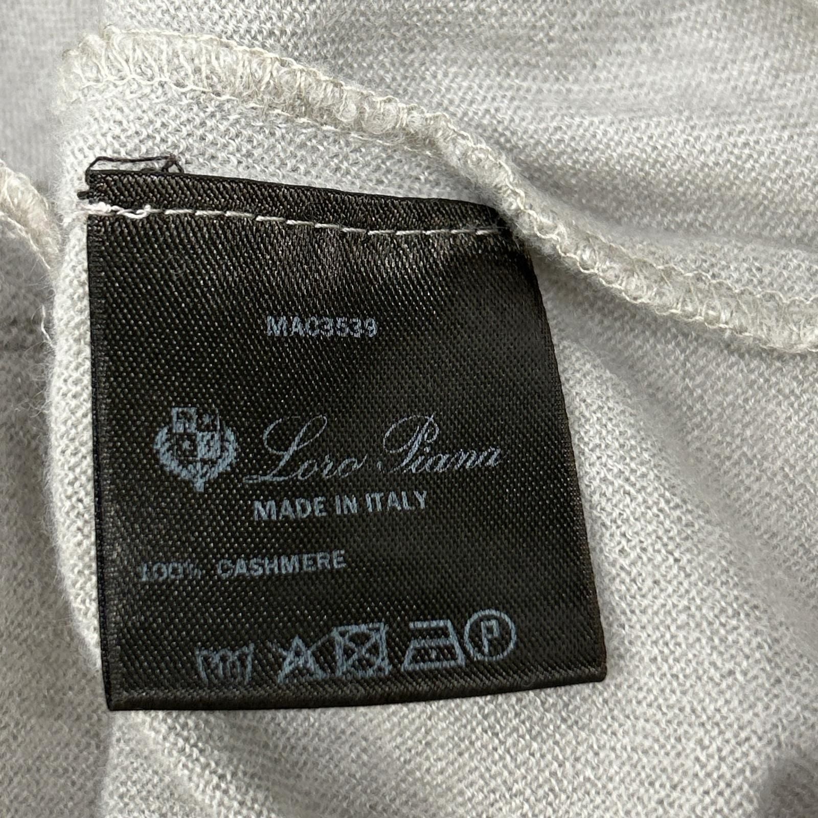 Loro Piana Cashmere Crew Neck Long Sleeve Knit Sweater Top 38 — view 5