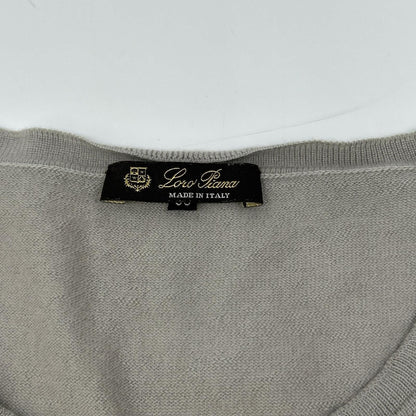Loro Piana Cashmere Crew Neck Long Sleeve Knit Sweater Top 38 — view 3