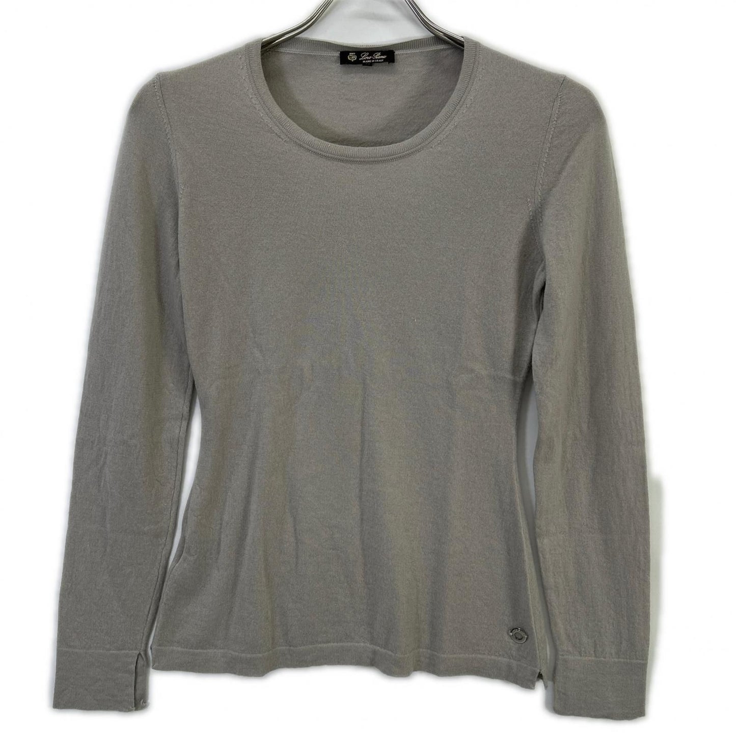 Loro Piana Cashmere Crew Neck Long Sleeve Knit Sweater Top 38