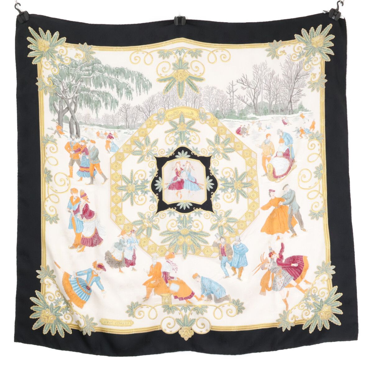Hermes Joies D' Hiver Winter Enjoyment Silk Carre 90 Scarf — view 2