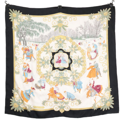 Hermes Joies D' Hiver Winter Enjoyment Silk Carre 90 Scarf — view 2