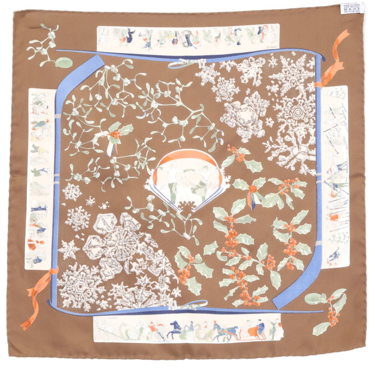 Hermes Neige D Antan Last Year's Snow Silk Carre 45 Scarf — view 2