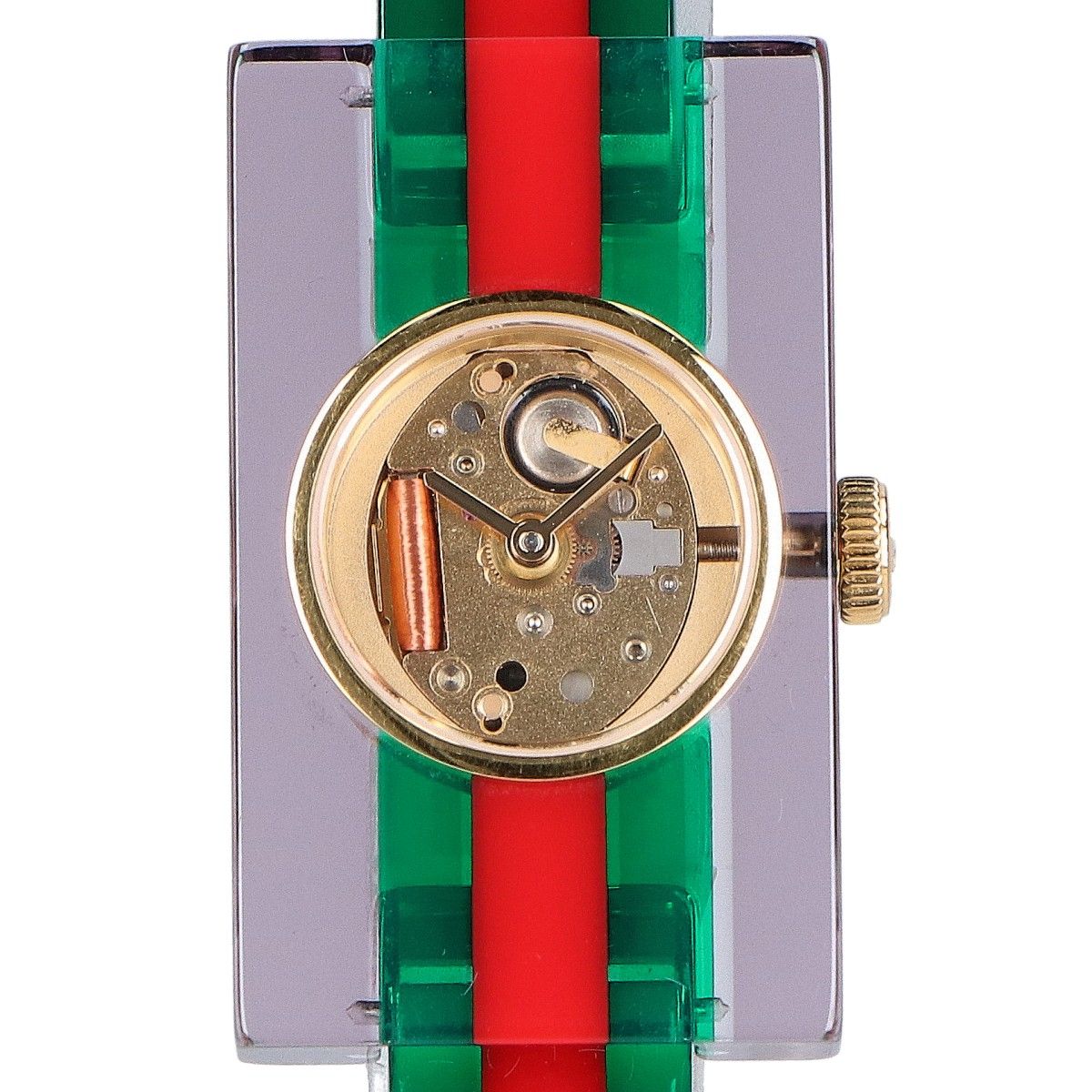 Gucci 143.5 Vintage Web Skeleton Dial Quartz Watch