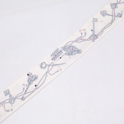 Hermes les Cles a Pois Key Motif Silk Twill Scarf — view 6