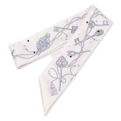 Hermes les Cles a Pois Key Motif Silk Twill Scarf