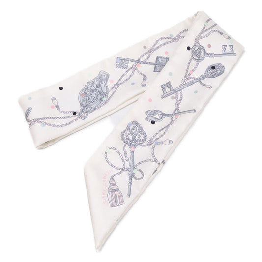 Hermes les Cles a Pois Key Motif Silk Twill Scarf