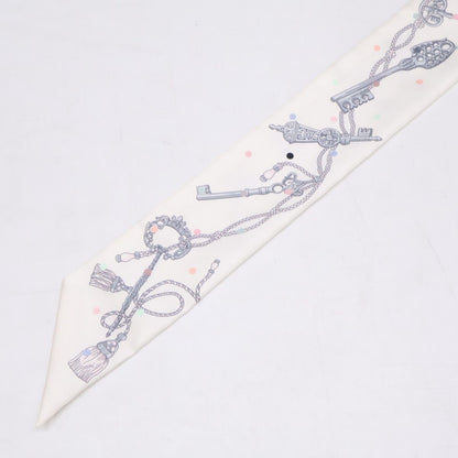 Hermes les Cles a Pois Key Motif Silk Twill Scarf — view 5