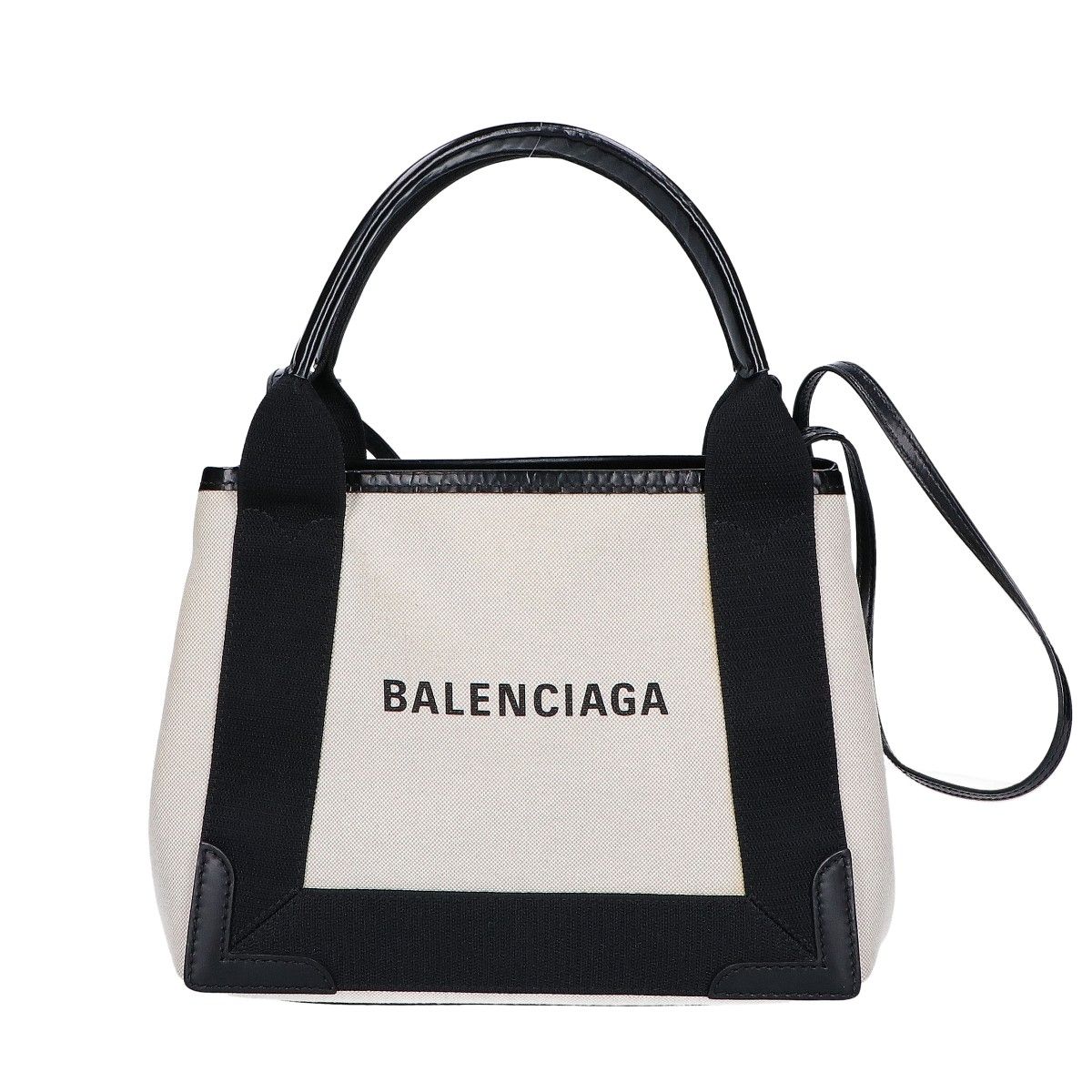 Balenciaga Navy Cabas XS 2-Way Handbag