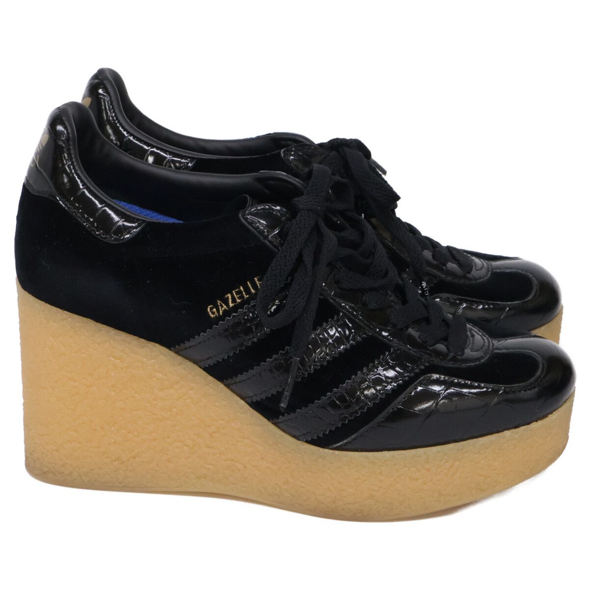 Gucci Gazelle Leather Suede Platform Sneakers — view 3