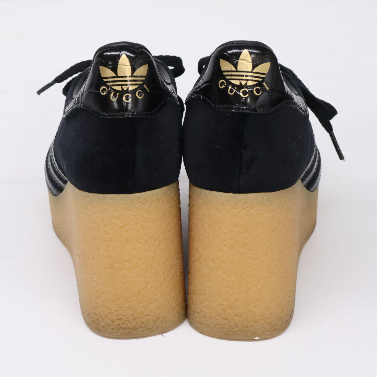 Gucci Gazelle Leather Suede Platform Sneakers — view 6