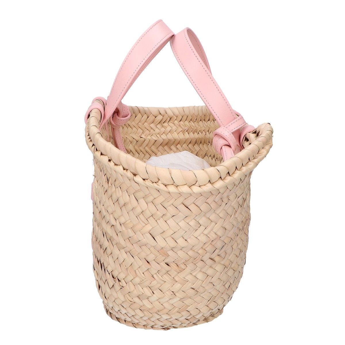 Celine T-n Triomphe Classic Palm Leaf & Calfskin 2-Way Basket — view 2