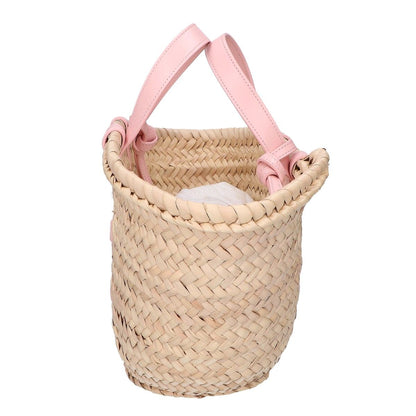 Celine T-n Triomphe Classic Palm Leaf & Calfskin 2-Way Basket — view 2