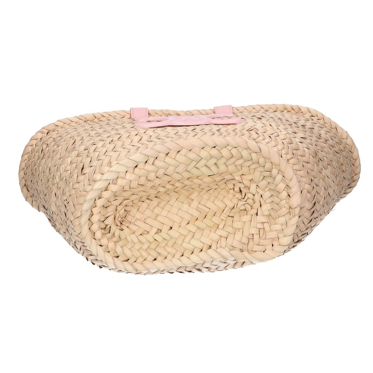 Celine T-n Triomphe Classic Palm Leaf & Calfskin 2-Way Basket — view 5