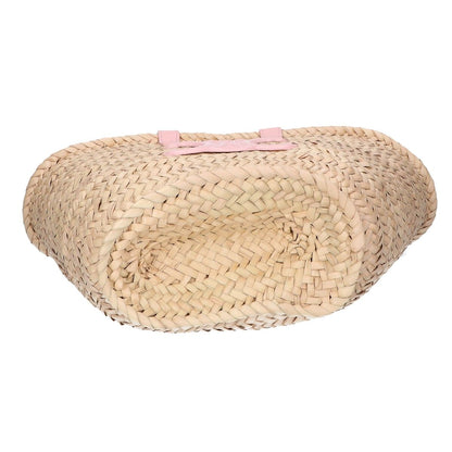 Celine T-n Triomphe Classic Palm Leaf & Calfskin 2-Way Basket — view 5