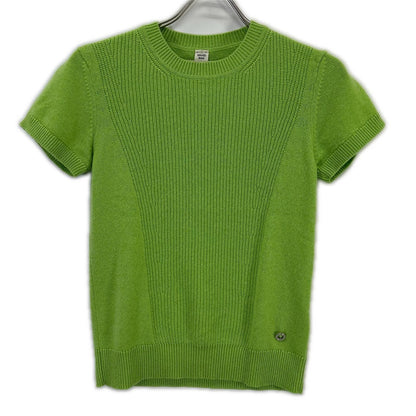 Hermes Cashmere Cotton Short Sleeve Knit Top 34 Sweater