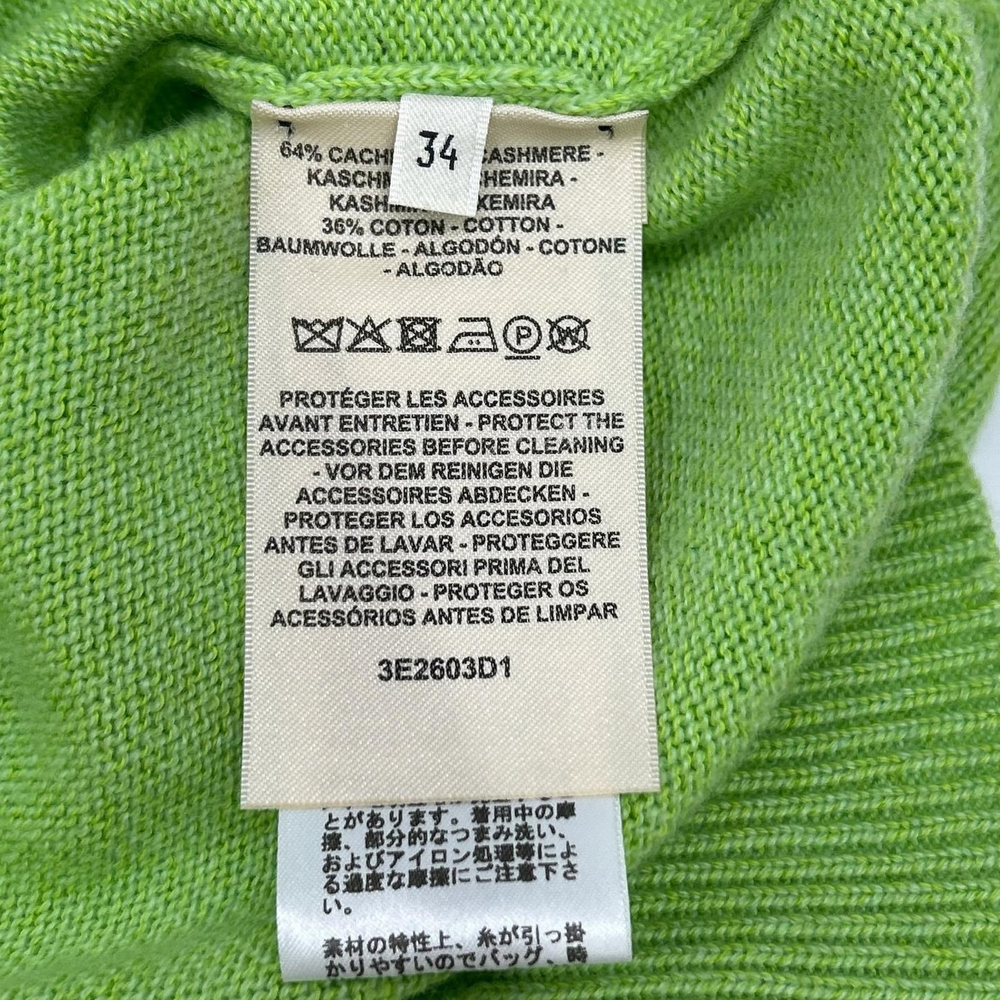 Hermes Cashmere Cotton Short Sleeve Knit Top 34 Sweater — view 5