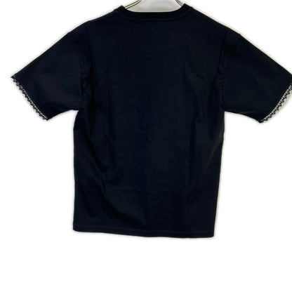 Hermes Black Lace Contrast Short Sleeve T-Shirt 36 — view 2