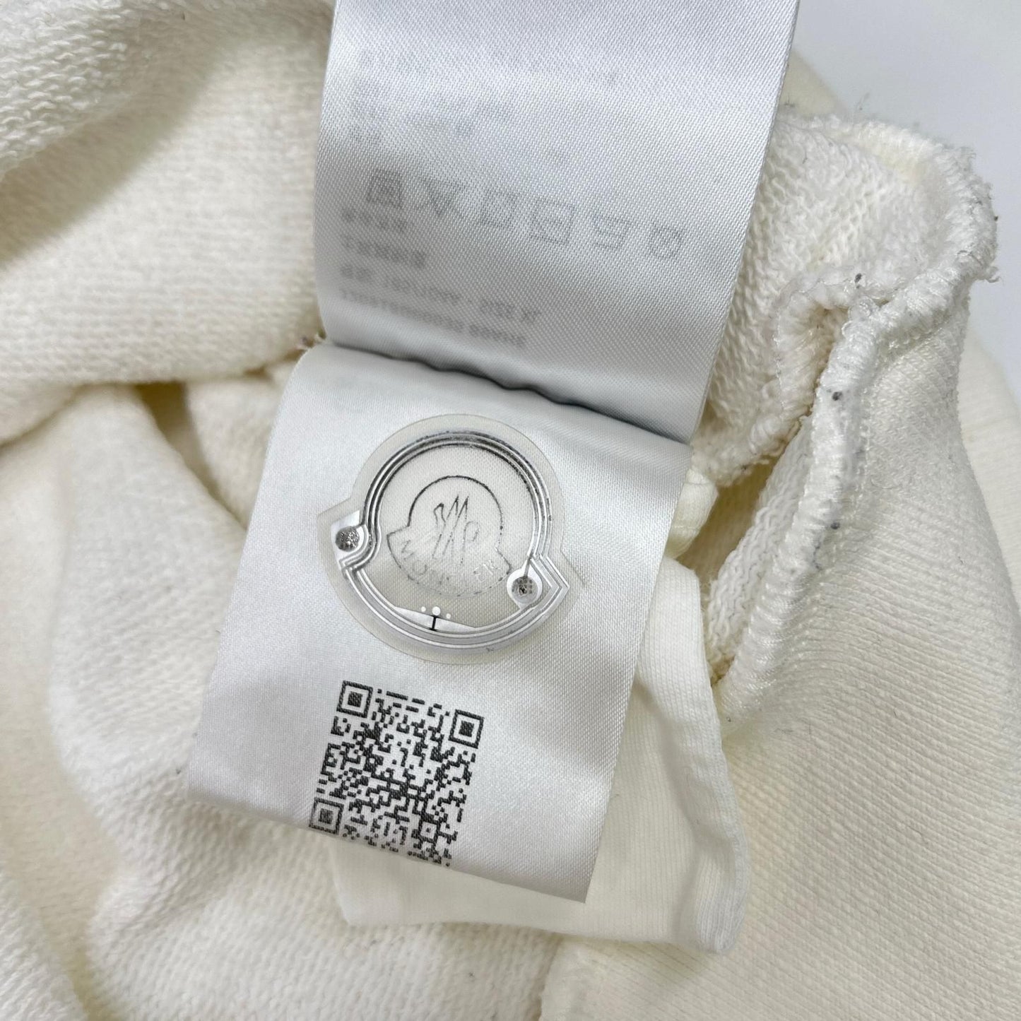 Moncler White Felpa Logo Sweatshirt Shirt XL — view 5